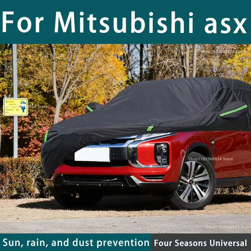 For Mitsubishi Asx 210T Full Car Covers Outdoor Uv Sun Protection Dust Rain Snow Protective Car Cover Auto Black Cover