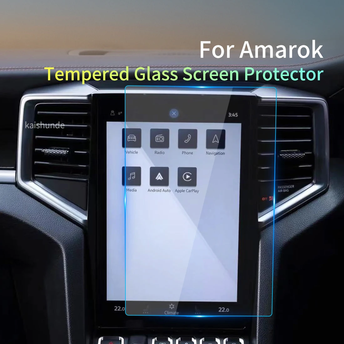Car Stickers Screen Protector Carplay For VW Amarok 2023 Tempered Glass Protective Film Navigation Auto Interior Accessories