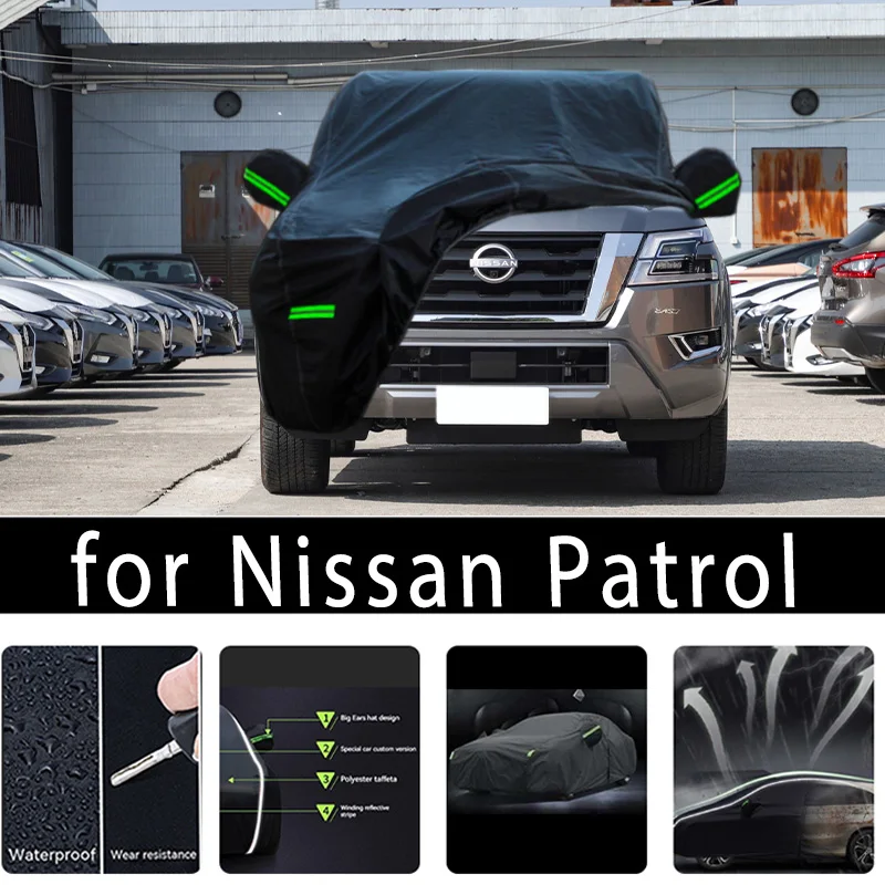 For Nissan Patrol Outdoor Protection Full Car Covers Snow Cover Sunshade Waterproof Dustproof Exterior Car accessories